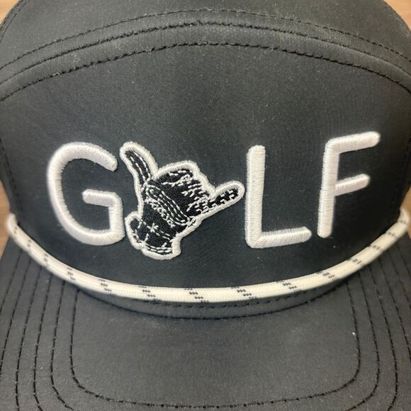 Sunday Swagger GOLF Snapback Hat Men's One Size Black Embroidered Flat Bill Cap - Picture 9 of 9